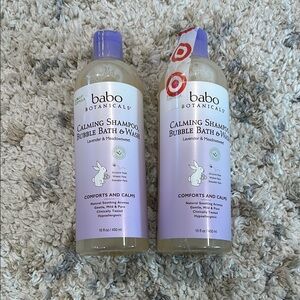 Babo Botanicals Lavender & Meadowsweet Calming Shampoo, Bubble Bath & Wash